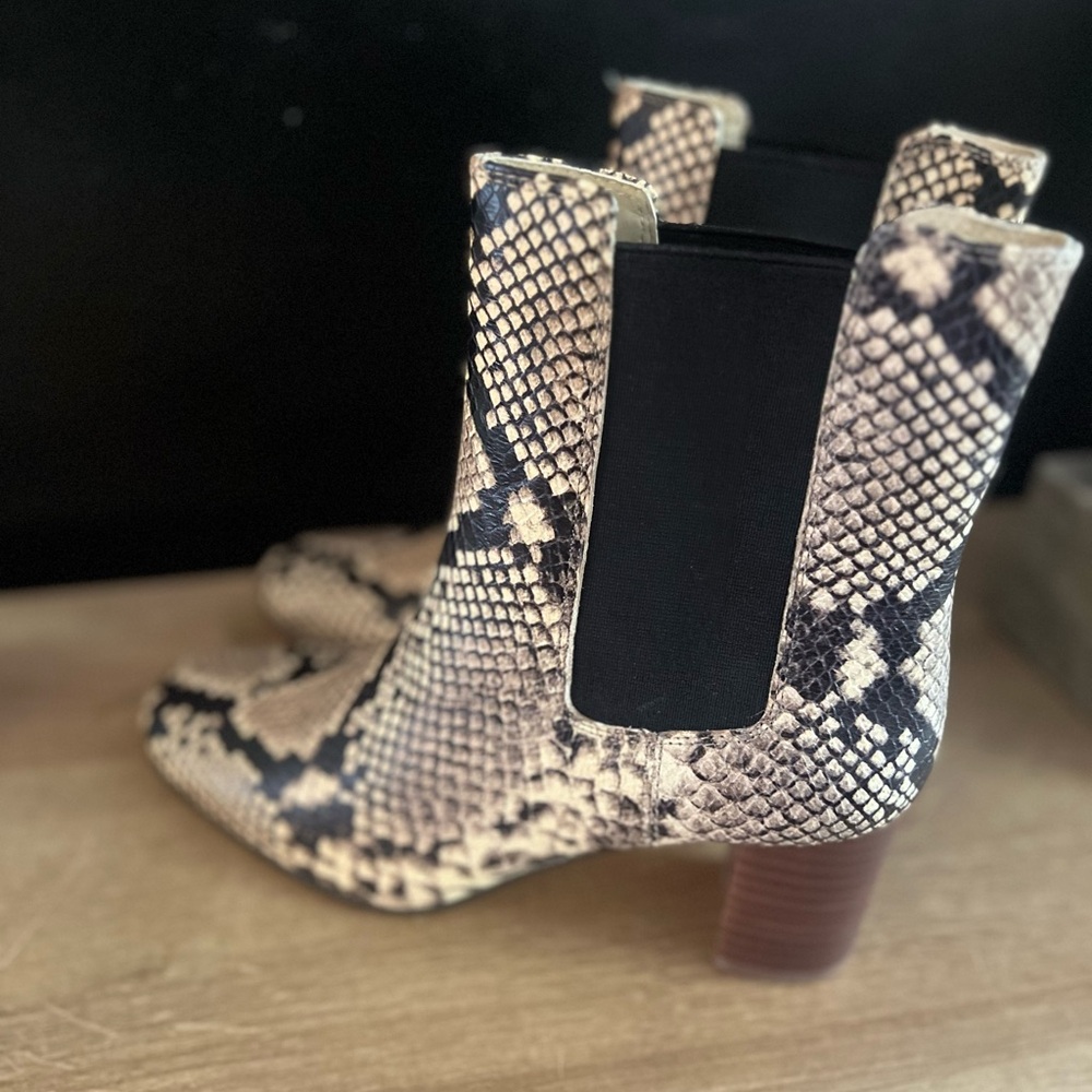 Jcrew snakeskin leather booties